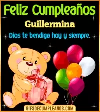 GIF Feliz Cumpleaños Dios te bendiga Guillermina